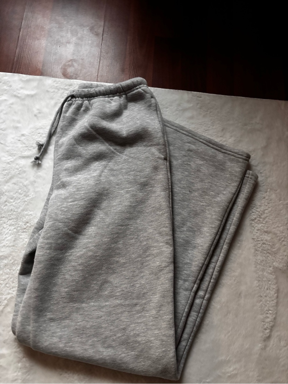 Urban Planet Light Grey Fleece Joggers with Drawstring